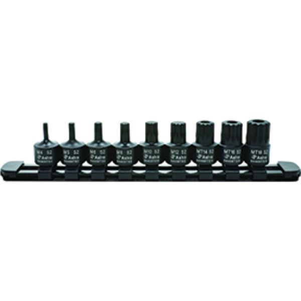 0.38 in. Drive Nano Impact Triple Square Bit Sockets - 9 Piece