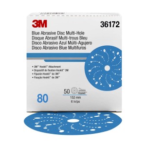 3M Hookit Blue Abrasive Discs, Multi-hole, 80 Grit | For Boats | by West Marine