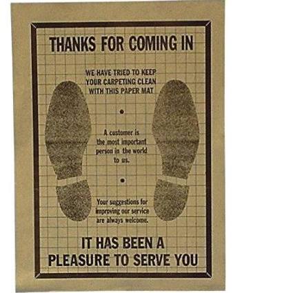 John Dow Industries Disposable Paper Floor Mats for Workshops (PFM-500)