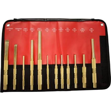 Brass Punch & Scraper Set - 12 Piece
