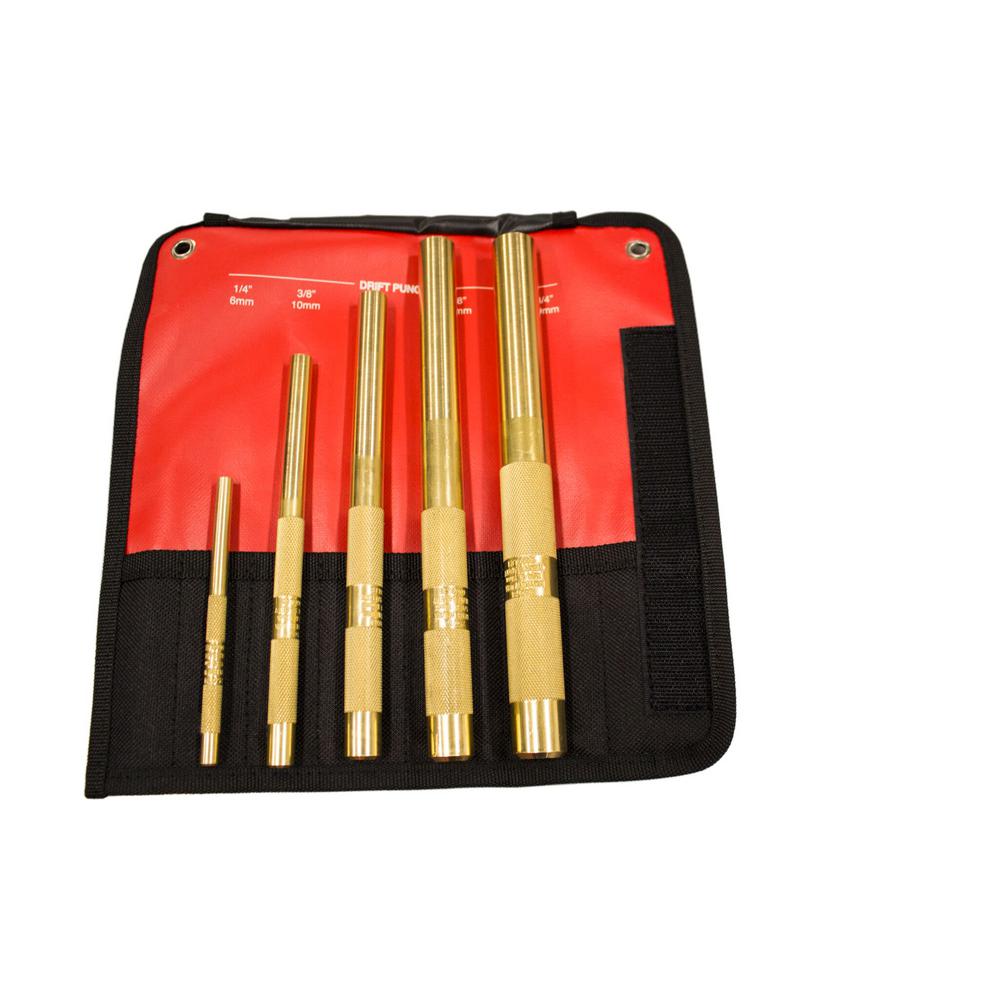Brass Drift Punch Set - 5 Piece, 5PK