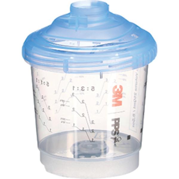 MMM-26261 8.5 fl oz 26261 Mini 200 Micron Filter PPS Series 2.0 Vented Spray Cup Kit, 50 per Kit