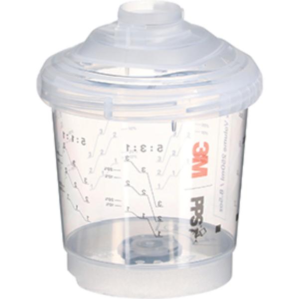 MMM-26161 8.5 fl oz 26161 Mini 125 Micron Filter PPS Series 2.0 Vented Spray Cup Kit, 50 per Kit