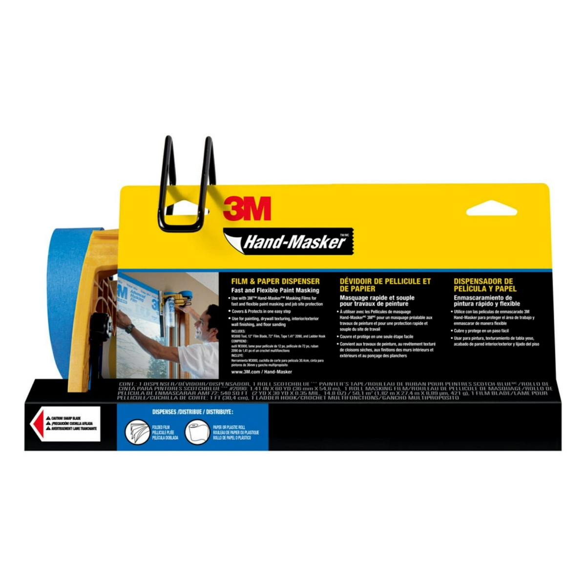 Picture of 3M MMM-98770 Hand-Masker Pre-Assembled Masking Film Kit M3000-PACK-SC