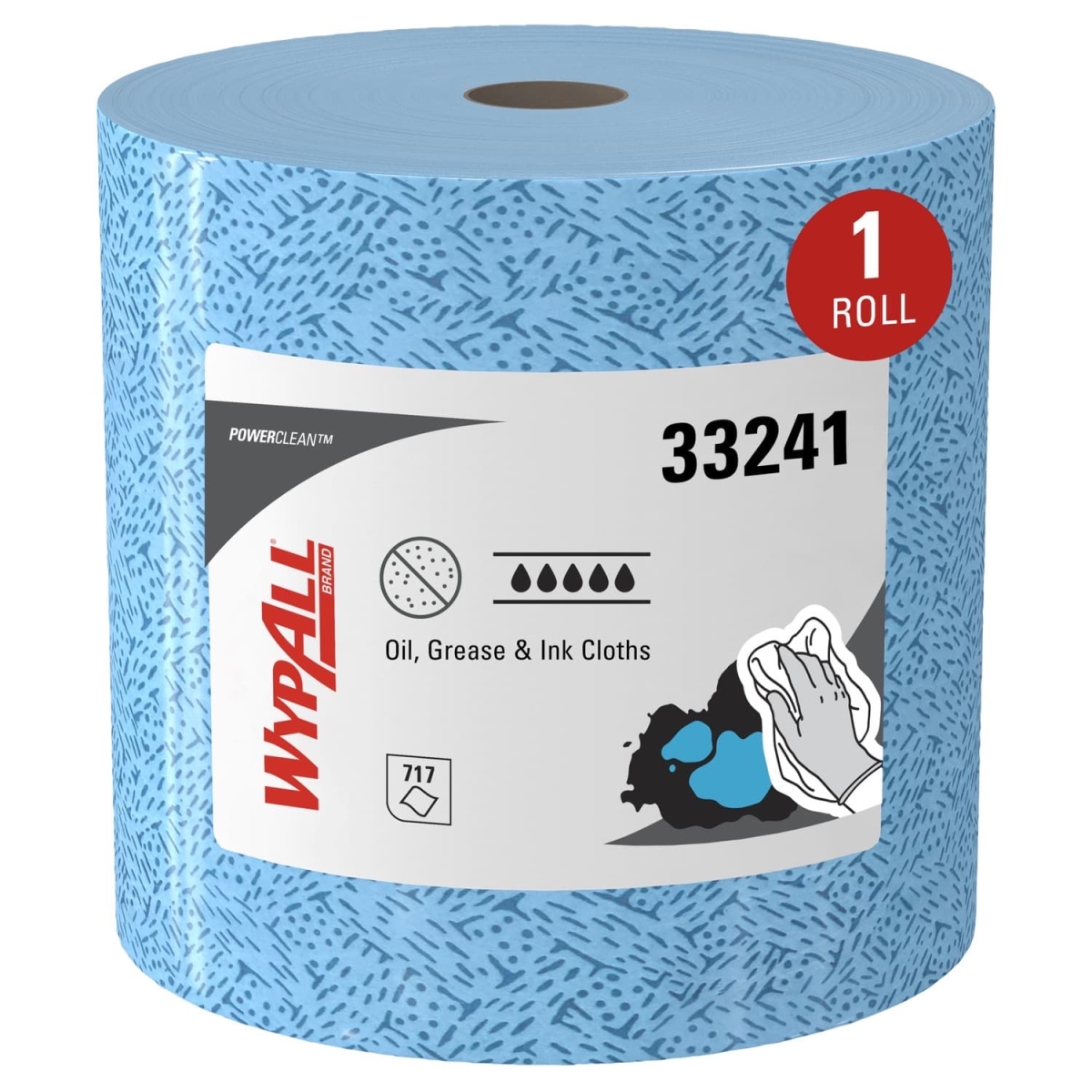 KIM-33241 Wypall Oil & Grease Cloths Wipers - Blue