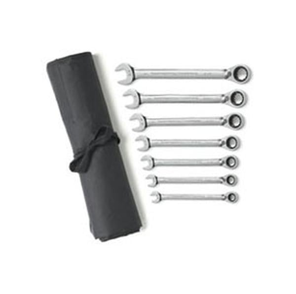 KDT-9567RN Reversible Combination Ratcheting Wrench SAE Set - 7 Piece