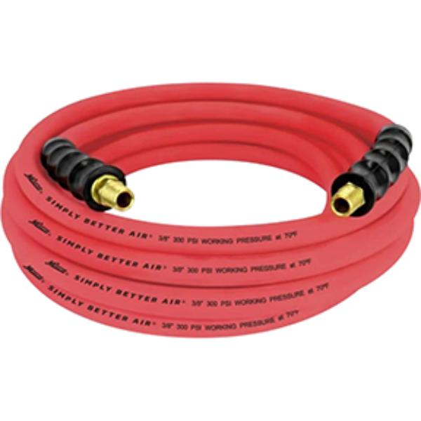 Picture of Milton MIL-ULR382514 0.375 x 0.25 in. Ultra Lightweight Rubber Hose - 25 ft. Air Hose with NPT Male Inlet Thread Ends
