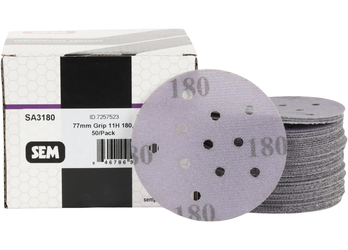 SEM Products SEM-SA3080 3 in. Grip Sandpaper - 80 Grit