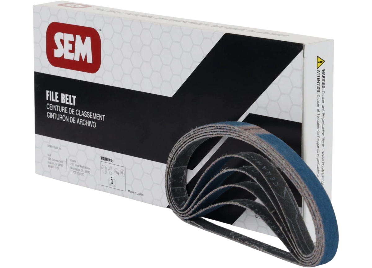 SEM Products SEM-SA38060 0.375 x 13 in. Ceramic File Belts - 60 Grit
