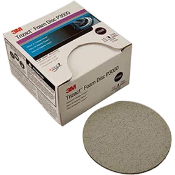 MMM-02096 5 in. Foam Trizact Hook & Loop Disc, P3000 Grit