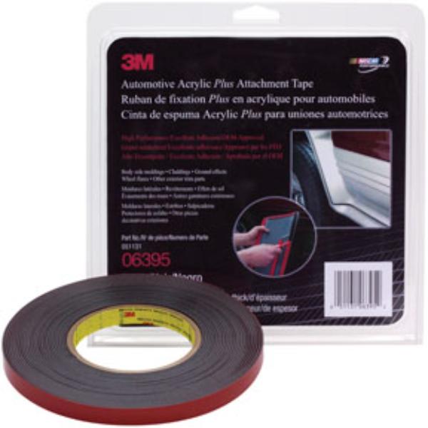 MMM-6395 0.875 in. x 20 yards Acrylic Attachment Tape, Black