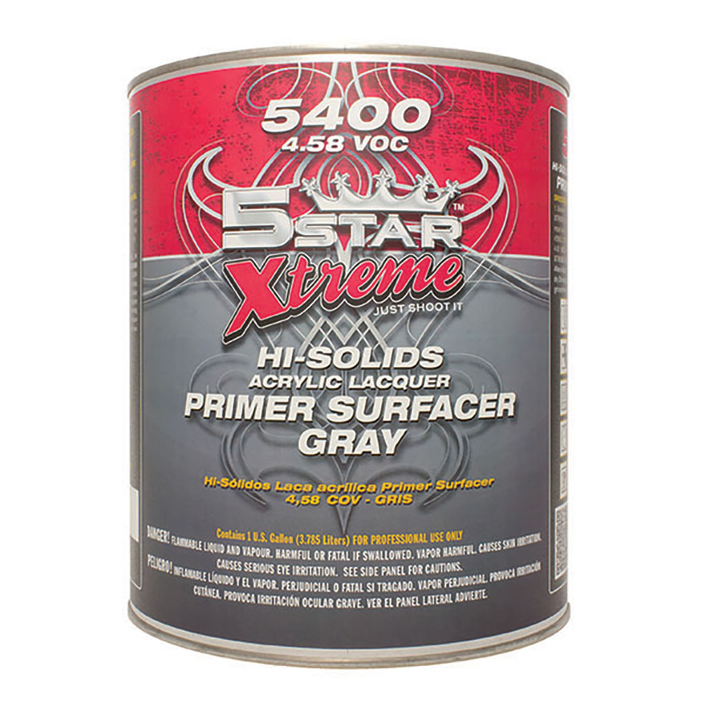 5ST-5400-01 5400 Hi Solids Acrylic Lacquer Surface Primer - Gray