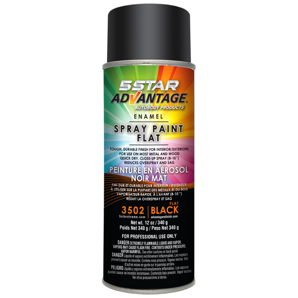 Picture of 5 Star Advantage 5SA-3502 12 oz Enamel Spray Paint - Aerosol&#44; Flat Black