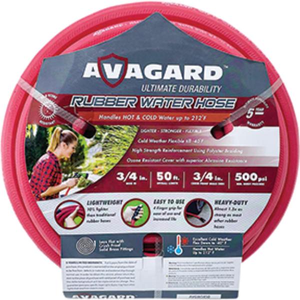 Picture of BluBird BLB-AVGWORD3450 0.75 in. x 50 ft. Avagard Rubber Water Hose Assembly