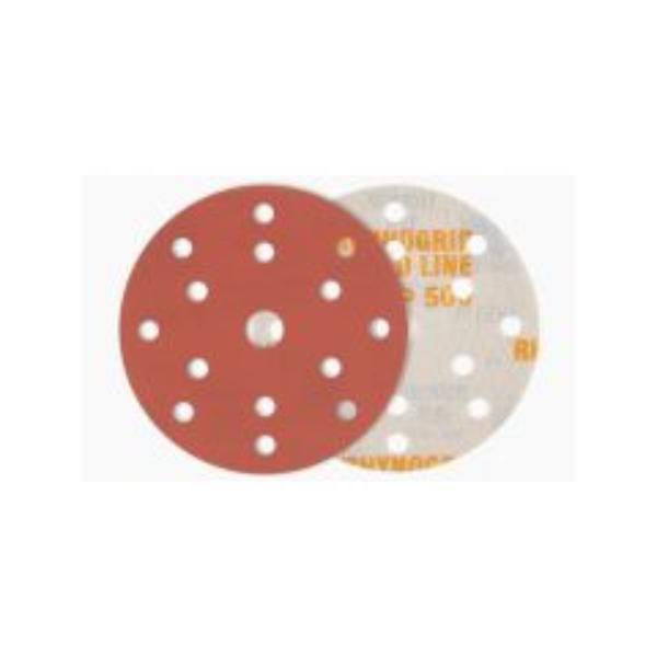 IND-620-320 6 in. Rhynogrip Line Abrasive Solid Disc, Red - Extra Large - 320 Grit