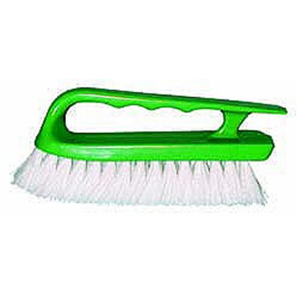 MGB-167 Scrub Brush with Plastic Handle, White Bristles