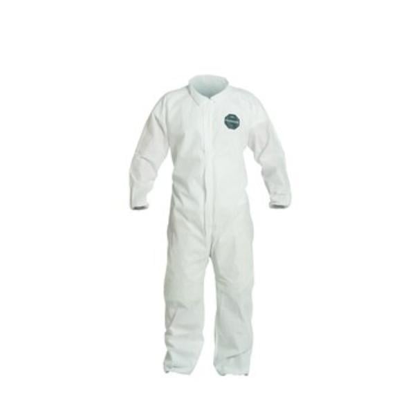 DPT-PB125SWH3X002500 SMS Protective Coverall with Elastic Wrist & Ankle, White - 3XL