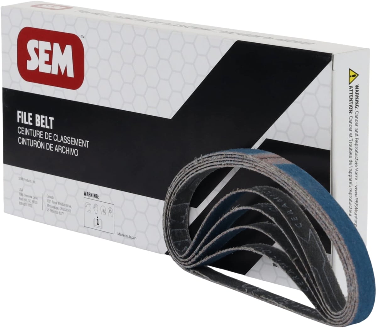 SEM Products SEM-SA380MM 0.37 x 13 in. File Belts - Medium Grit