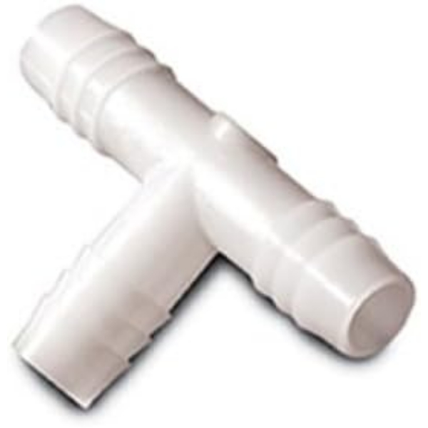 THO-TT9888-N 0.5 in. Barbed Nylon Tee Fitting, White