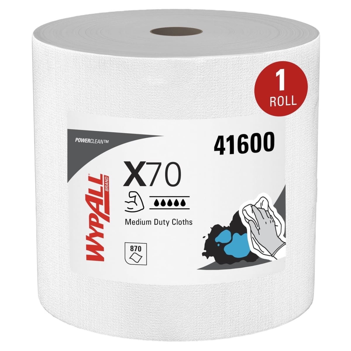 KIM-41600 Wypall Power Clean X70 Medium Duty Cloths
