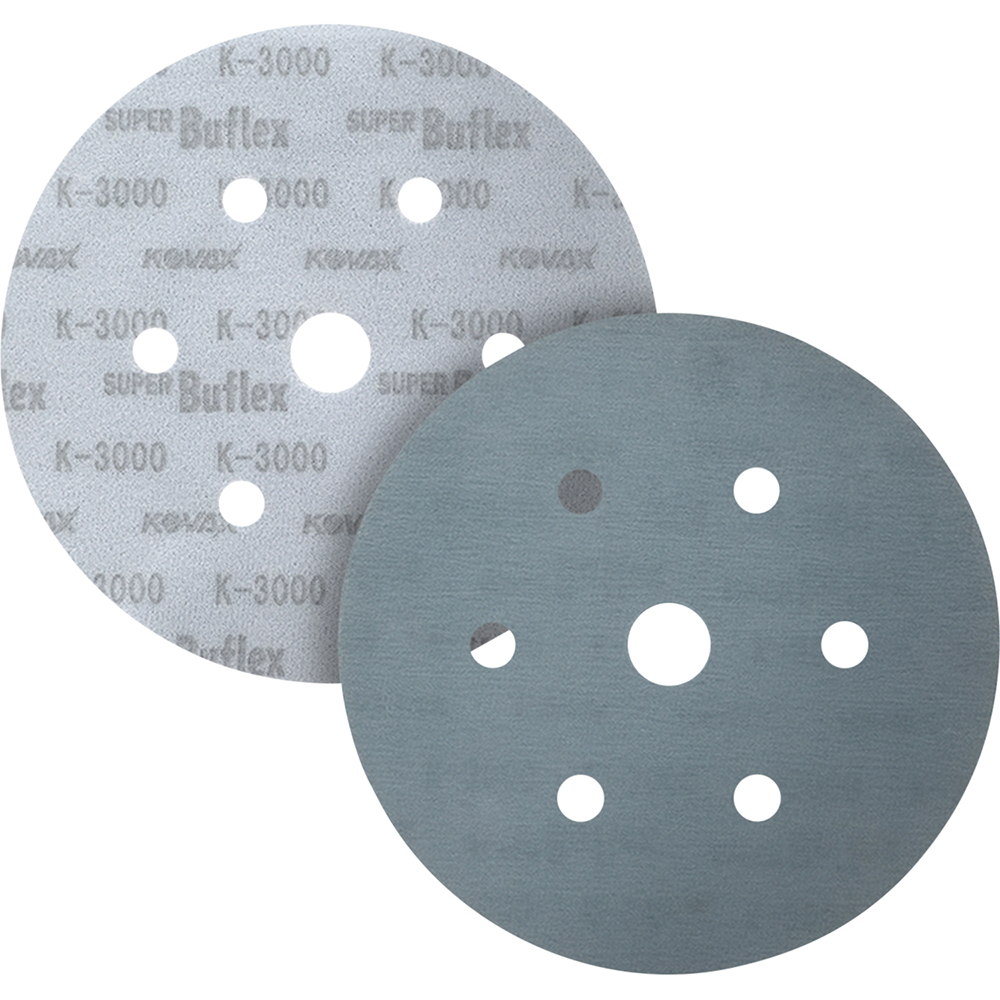 EGA-193-1534 6 in. K-3000 Dry Super Buflex Dustless Discs, Black - 7 Hole