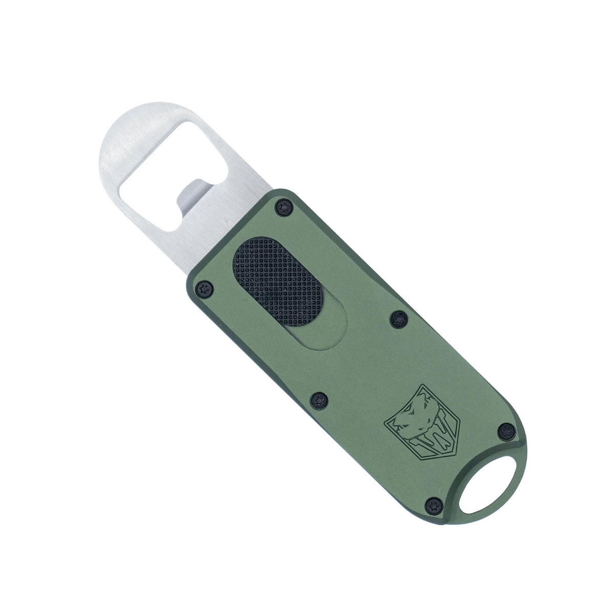 Picture of Cobratec Knives COB-CTOTFBOODG OTF OD Green Bottle Opener with Pocket Clip