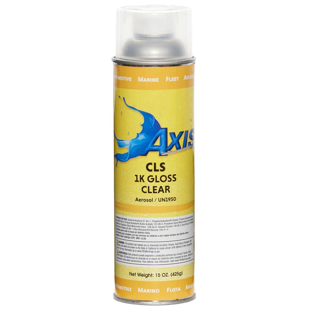 AXI-CLS 1K Gloss Clear Aerosol Coat Spray