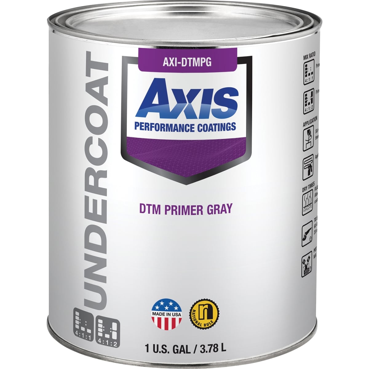 AXI-DTMPGG Low VOC DTM Primer Gray Gal