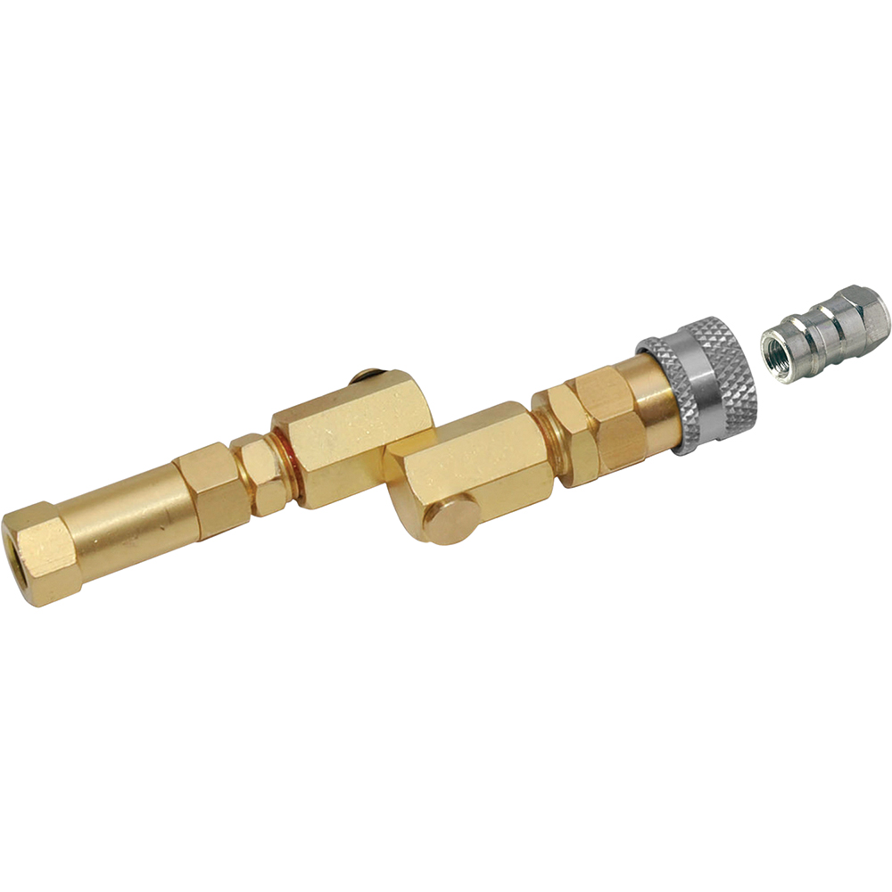 HBF-TP28 Brass Swivel-Type R-1234yf Coupler for EV-Hybrid Vehicles with Check Valve & Purge Fitting
