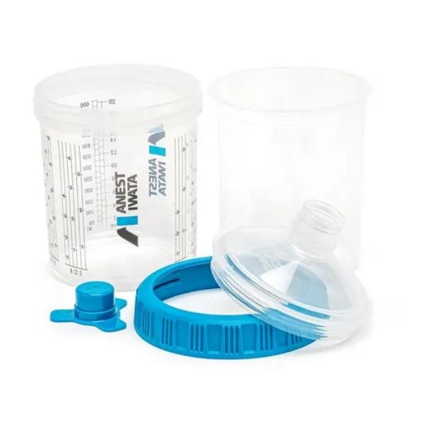 IWA-27502 22 oz Fast Flow System 125 Micro Sealed Spray Cup Kit - 50 Liner Pack
