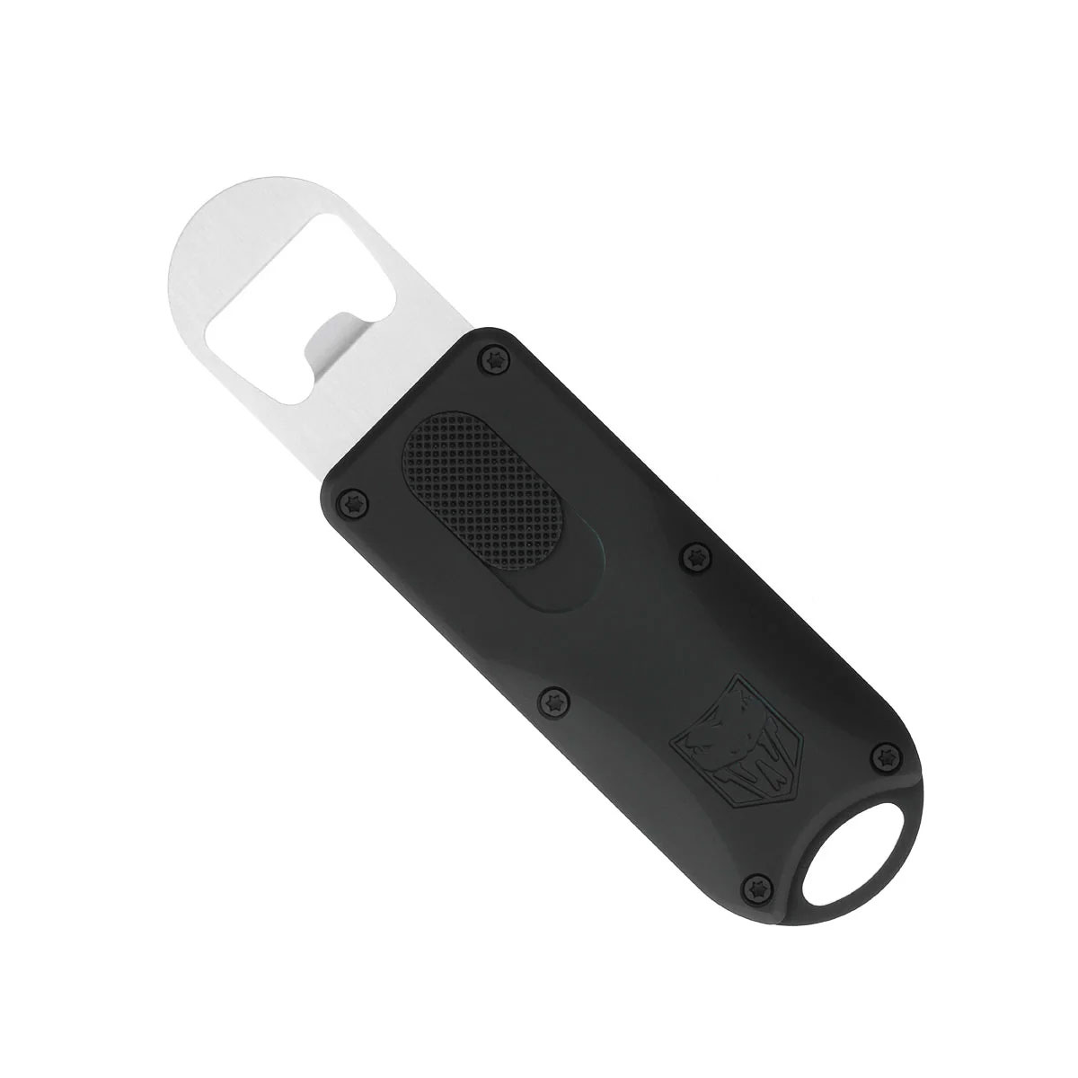Picture of Cobratec Knives COB-CTOTFBOBLK OTF Black Bottle Opener with Pocket Clip