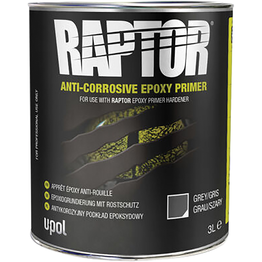 UPL-UP4834 3 Liter Raptor Anti-Corrosive Epoxy Primer, Gray