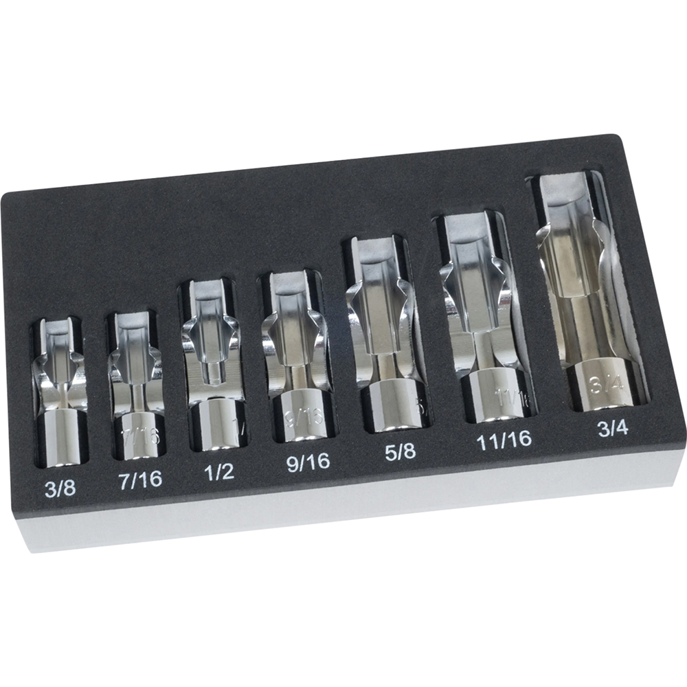 LIS-13180 SAE Flare Nut Socket Set - 7 Piece