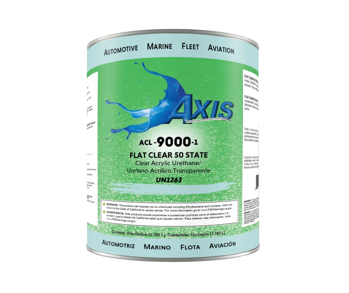 AXI-ACL9000-1 Low VOC Coating Flat Clear 50 State Gal