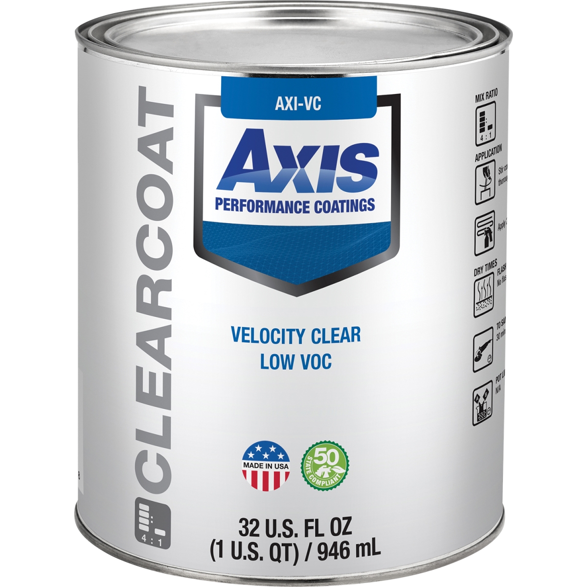 AXI-VCQ Low VOC Coating Solution Low Velocity Clear