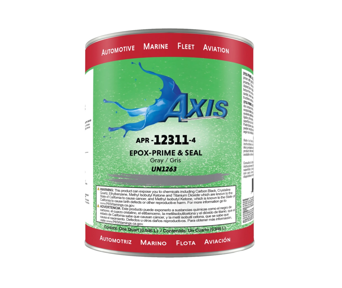 AXI-APR12311-4 Epoxy Coating Solution Epoxy-Prime & Seal, Gray