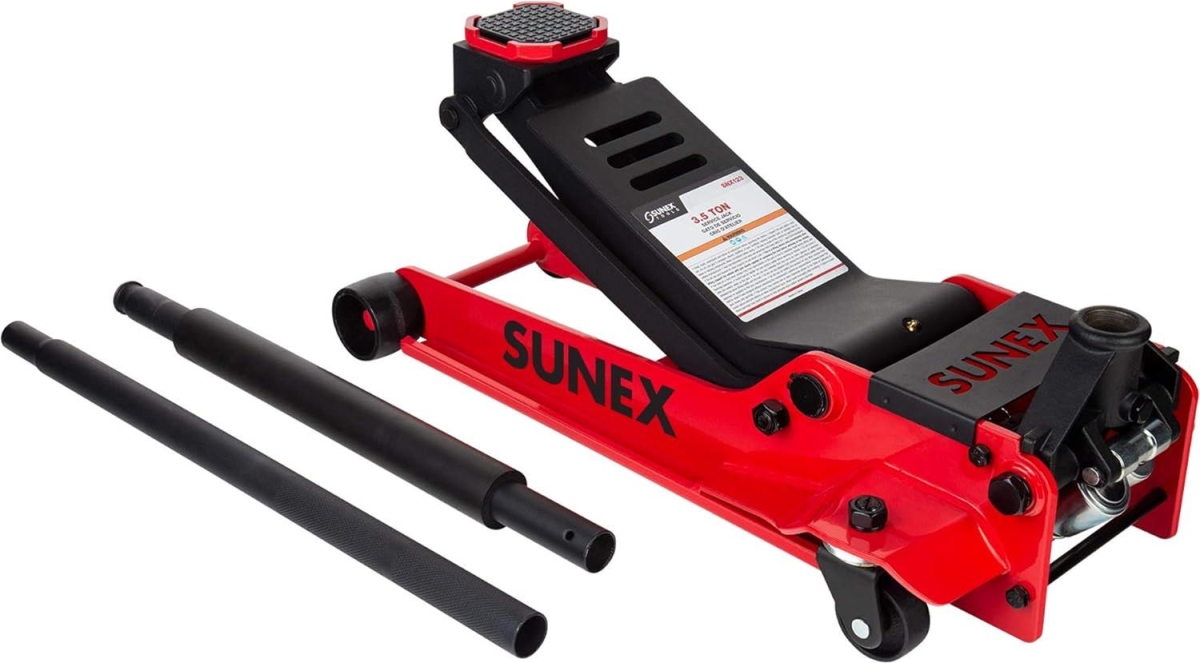 SUU-6603SJ 3-Ton Black & Red Service Floor Jack