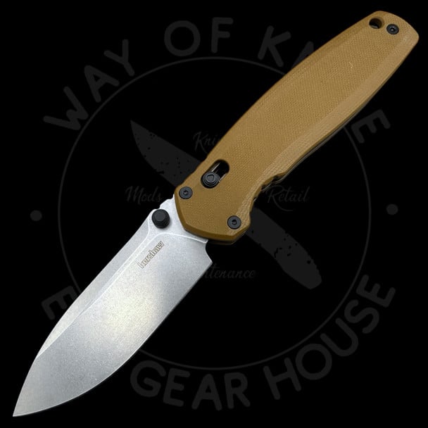 KER-2052 3.5 in. Sto ash G-10 Kershaw Broadside DuraLock Knife, Brown