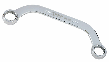 Half Moon Double Box End Wrench - Chrome Finish - 0.56 x 0.62 in. - Durable Design