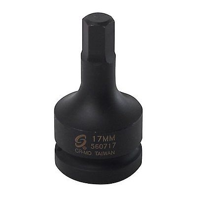 SUU-560717 1 in. Drive 17 mm Hex Drive Impact Socket