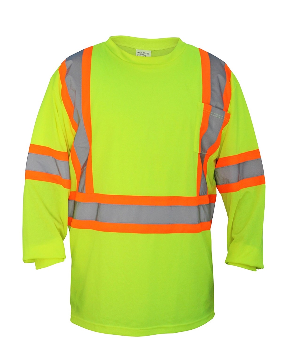 Picture of SAS Safety SAS-690-1609 High Viz Class 2 Long Sleeve T - Shirt, Large - Yellow