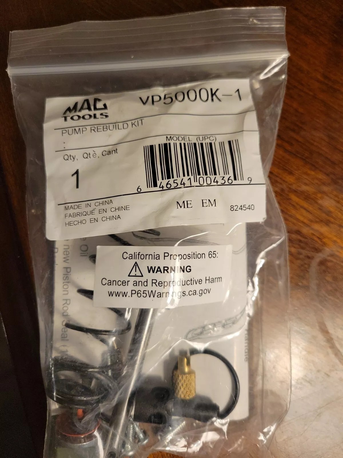 MTY-VP5000K-1 Pump Rebuild Kit