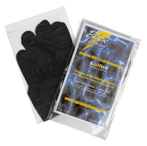 Picture of Atlantic Safety Products ATL-BL-S Lightning Nitrile Gloves&#44; Black - Small