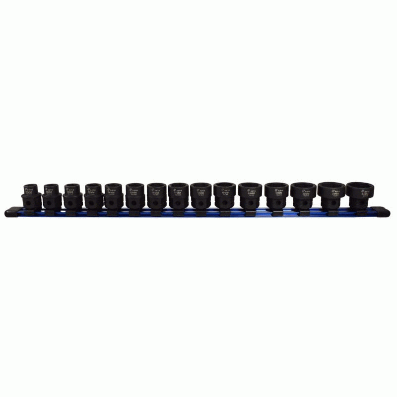 Picture of WTD AST-78215 0.5 in. Drive Nano Low Profile Impact Metric Socket Set - 15 Piece