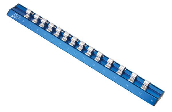0.38 in. Metric Magnetic Aluminum Socket Rail