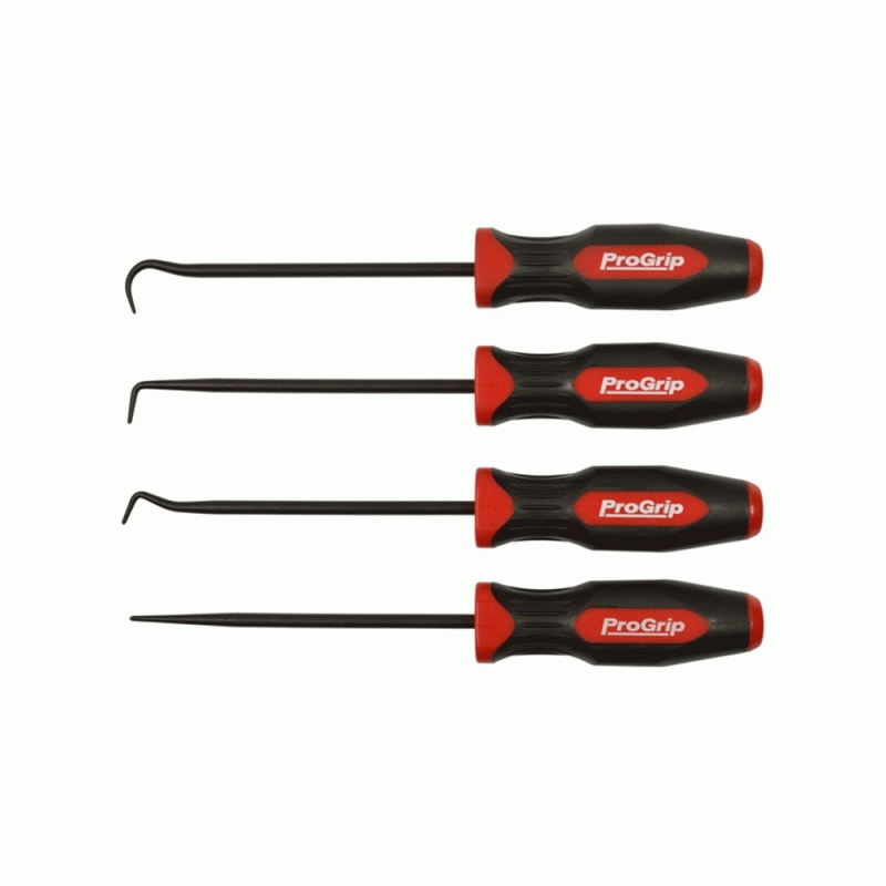 ProGrip 4-Piece Hook & Pick Set - Black - Ergonomic Handle - USA Made