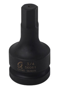Sunex SUU-56061 1 in. Drive 0.75 in. Hex Drive Impact Socket