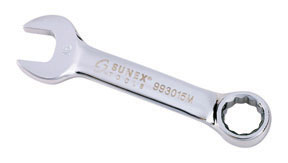 Sunex Tools 15 Mm Fully Polished Stubby Combination Wrench (993015M)