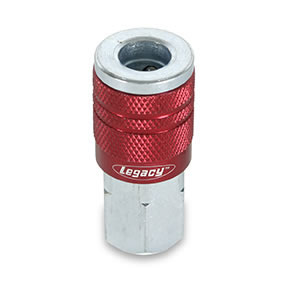 Picture of Legacy Manufacturing LEG-A73410D ColorConnex Type Drive 0.25 in. Red Anodized 0.25 in. Female NPT Body Coupler
