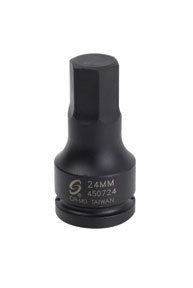 SUU-450724 0.75 in. Drive Hex Impact Socket - 24 mm